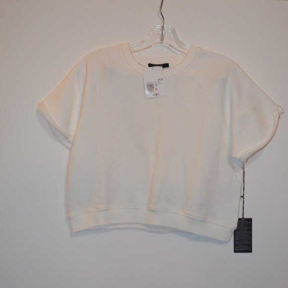 Forever 21 WGA Apparel Athletic Tops/PU Cream (White) Short Thick Cotton Top S - Picture 1 of 6